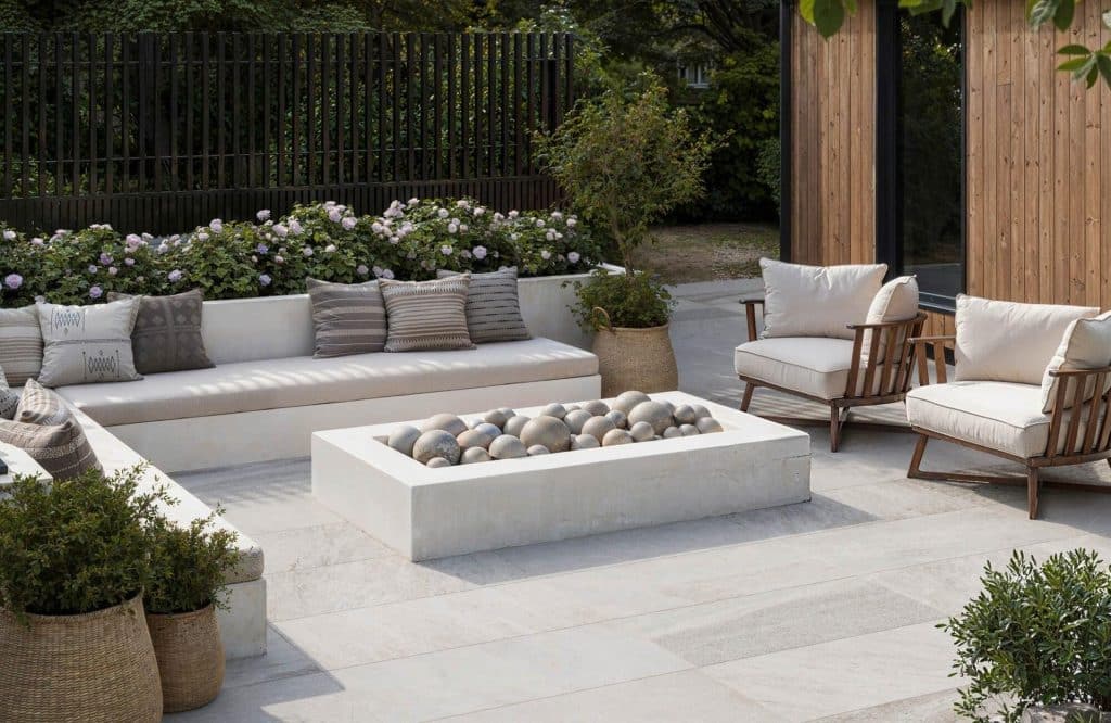 Porcelain paver patio in Georgia